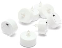 Набор светодиодных горящих свечей Flameless Tealight 24 штуки LED свеча с имитацией пламени и подсветкой на батарейках для освещения Белые