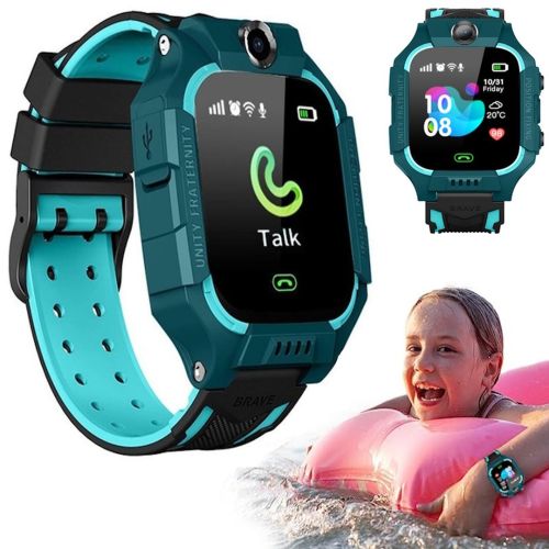 Наручні розумні дитячі смарт годинник Smart Watch X17 400 мА / год з сім-картою, GPS відеодзвінком і ліхтариком водонепроникні IP67 для дітей Зелений