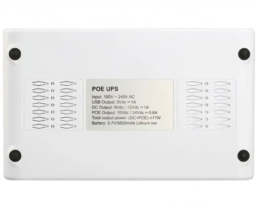 Джерело безперебійного живлення ДБЖ UPS SKE POE-532E для WI-Fi роутера 5V 9V 12V Power Bank 8800 mAh бесперебойник 17W для PoE 15V 24V модему Білий