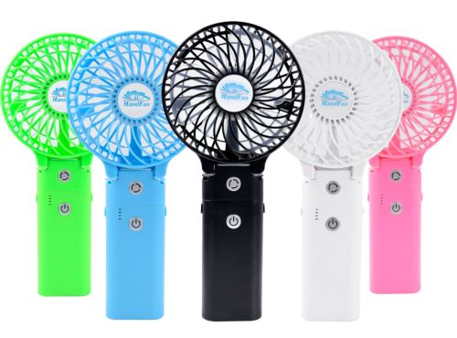 Ручний міні вентилятор Handy Mini Fan WX - 6508 USB акумуляторний настільний вентилятор трансформер зі складною ручкою і знімним акумулятором
