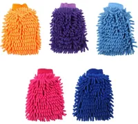 Двостороння рукавичка рукавичка Microfibre Super Mitt SB-8605 для миття машини і прибирання пилу, Униврсальная рукавиця з мікрофібри для чищення авто