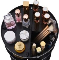 Поворотний органайзер для косметики Rotation Cosmetic Box 360 SX249, косметичний бокс підставка 7006 для зберігання кистей та інструментів Чорний
