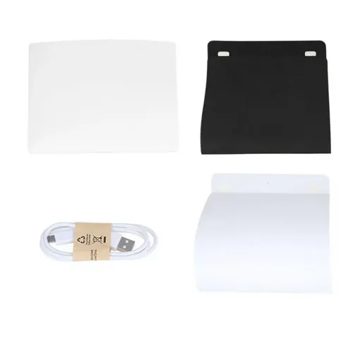 Раскладной фотобокс NJ-0065 с Led-подсветкой 40x40x40 см для предметной съемки, Световой лайтбокс для макросъемки, Мини фотостудия 2 фона