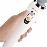 Бездротовий ударний масажер Smart Wireless Handy Massager ST-806 для всього тіла і м'язів, акумуляторний вібромасажер MS - 2022 для шиї плечей Білий