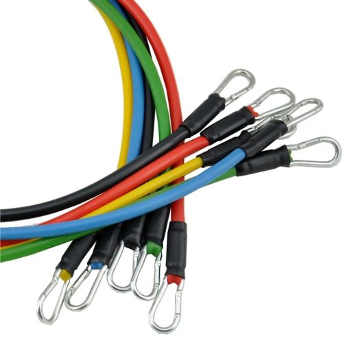 Набор трубчатых эспандеров U-powex JT-003 для упражнений 5 шт, Эспандеры для фитнеса Эспандер, Резинки для тренировок, Набор - Комплект из 5 штук