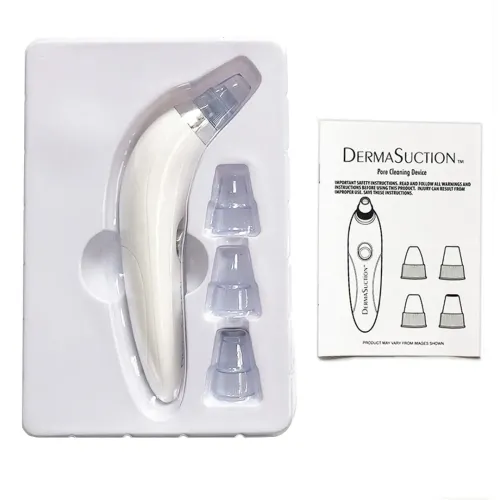 Вакуумний апарат Derma Suction прилад для чищення пір і видалення чорних крапок, пілінг для обличчя, очищувач, апарат-Очищувач шкіри 4 насадки Білий