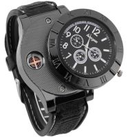 Наручний чоловічий годинник із запальничкою Huayue Watch Lighter Quartz XL-161 кварцові з USB зарядкою і спіральною електрозапальничкою, прикурювачем