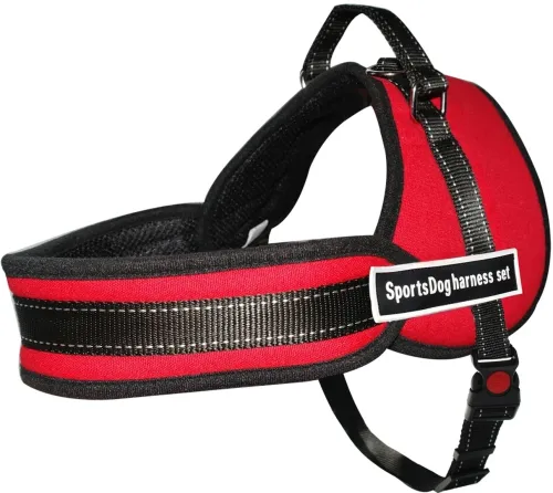 Нейлонова шлейка для собак Sports Dog Harness Set нагрудний регульований ремінь для тварин, повідець жилет з грудним обхватом для вигулу собак