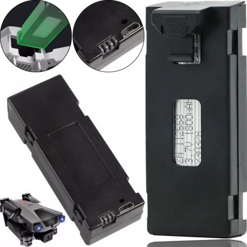 Універсальний додатковий акумулятор 4drc V22 3.7 v 1800mAh для квадрокоптера E88, E88 PRO, E99, E525, P5 PRO, змінна батарея для дрона Чорний