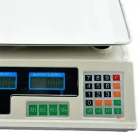 Торгові електронні ваги Domotec MS-228 до 50 кг 6V точність поділки 5гр, Настільні ваги Домотек для торгівлі від мережі від акумулятора
