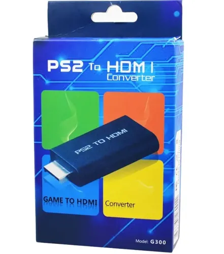 Компонентный переходник конвертер PS2 PS3 to HDMI G300 для игровой приставки Sony Playstation, видео и аудио адаптер для игровых приставок Черный