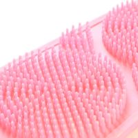 Силіконова двостороння мочалка Silicon bath towel 70см мочалка-масажер для тіла, масажна щітка для душу і ванни з ручками Silica gel Bath brush