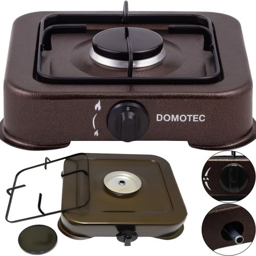 Настольный газовый таганок плита Domotec MS-6601 на 1 конфорку, газовая плита