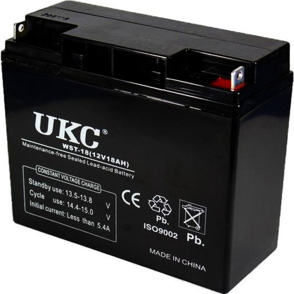 Універсальний акумулятор UKC 12V 18Ah WST-18 (Акумуляторна батарея 12В 18Ач)