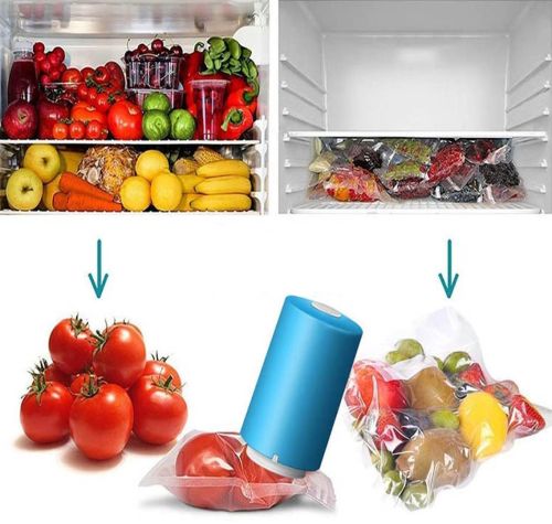 Вакуумний пакувальник пакетів Always Fresh Seal Vac з 6-ма пакетами, Автоматичний вакууматор вакуумайзер для упаковки і зберігання їжі, продуктів