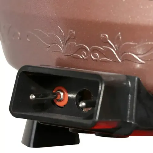 Електрична подвійна каструля скороварка Hoffmans HM-3031 8л 32см, 1500W, Електрокаструля пароварка рисоварка HM3031 від мережі Коричнева