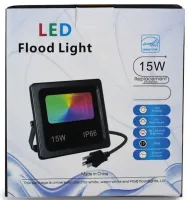 Вуличний світлодіодний прожектор RGB Flood lb-7980 Light з Bluetooth управлінням від телефону, LED ліхтар 15w з монтажним кріпленням для освітлення IP66 від мережі