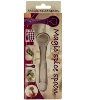Декоруюча ложечка для кави і страв Magic Spice Spoon 16 візерунків, Ложка для декорування з насадками трафаретами для прикраси латте від батарейок