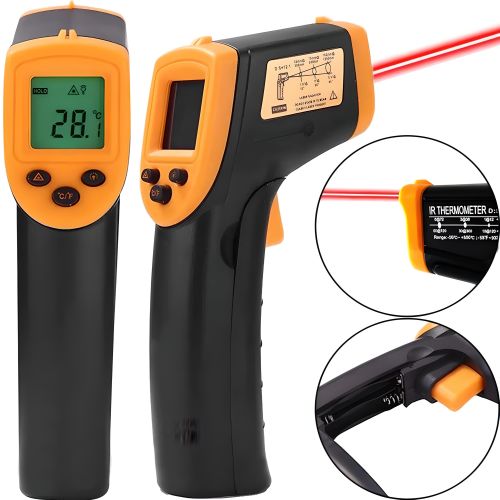Промисловий безконтактний градусник пірометр Temperature AR-360 для готування від-50C до + 420C пірометр термометр на батарейках з лазерним візиром