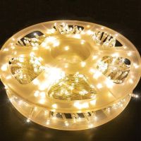 Новогодняя гирлянда роса 100 метров 1000 LED диодов с пультом Теплая белая IP44, светодиодная нить Xmas 8 режимов 100м от сети Теплый белый