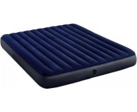 Надувний Одномісний матрац Avenli Flocked Air bed Single 191х99х22см до 150 кг з велюровим покриттям, надувне ліжко на 1 місце з насосом Синій