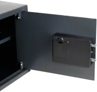 Електронний сейф Malatec S8799 з 2 ключами для зберігання грошей і цінних речей, меблевий міні-сейф на замку з електронним кодом і ключем Чорний