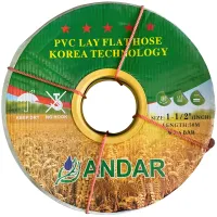 Садовий плоский шланг для крапельного поливу Andar Layflat 50 м 6 Бар магістральний поливальний рукав 1-1/2" для зрошення теплиць, грядок і городу