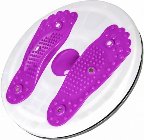 Обертовий диск масажер для стоп, ніг з еспандерами Disco Trimmer гімнастичний диск здоров'я до 90 кг, магнітний тренажер для талії і м'язів живота