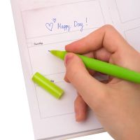 Гелева гнучка ручка у вигляді троянди Pensil Flowers ZF2088 23 см синя паста, Кулькова у вигляді квітки червона троянда товщина лінії 0.5мм для школи, Кулькова у вигляді квітки червона троянда