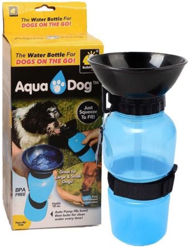 Портативна Дорожня поїлка для собак Aqua Dog Petshy PET Bottle 500 мл автоматична прогулянкова пляшка для води з чашею в дорогу ПЕТ ботл