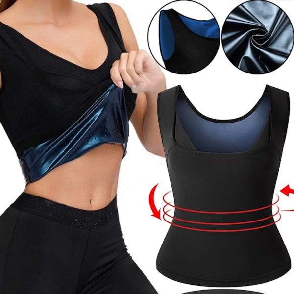 Жіноча стягуюча майка Sweat Shaper Women's для схуднення з ефектом сауни, Майка сауна для заняття спортом для жінок M/L XL / XXL Чорна