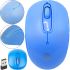 Бездротова Bluetooth мишка ZornWee W110 Blue для комп'ютера і ноутбука, Ігрова комп'ютерна блютуз миша 2.4GHZ USB для ПК від батарейок Синя