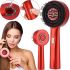 Беспроводная массажная расческа Scalp Massager Comb YKD-123B для укладки и завивки волос Аккумуляторная щетка с дозатором для массажа головы Красная