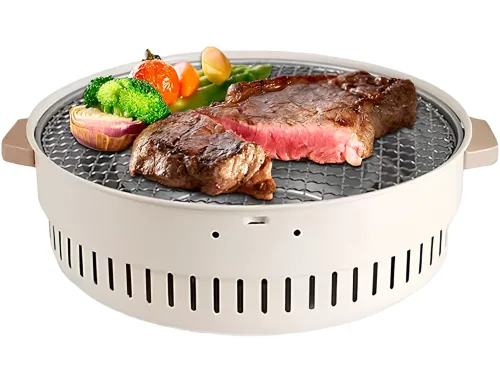 Бездимний круглий гриль з решіткою Stove NO.898 30 см для барбекю, Вугільна складна кругла піч для смаження м'яса, риби та овочів для кемпінгу