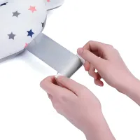 Складна дитяча ванна для купання Smart Babyhood BH-334G розкладна ванночка для немовлят з LED термометром, подушкою і ручкою для душу Сіра