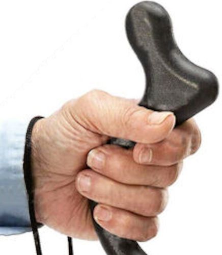 Складная телескопическая трость Pоsture cane с регулировкой длины 105-127 см для ходьбы, Регулируемая палочка костыль с опорой до 110 кг Черная