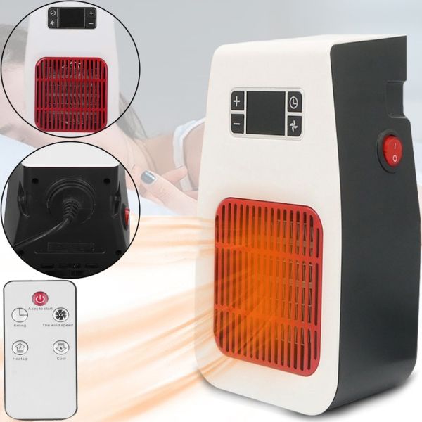 Настільний електричний обігрівач UKC PH-8006 900W з пультом ДУ і таймером, керамічний портативний тепловентилятор з дисплеєм від мережі Білий