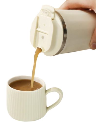 Автоматична чашка мішалка з кришкою Self Stirring Coffee Cup AND945 400 мл з міксером для розмішування кави та чаю, Термокружка з автосмешиванием