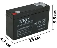 Герметичный аккумулятор BATTERY UKC 6V 12A свинцово кислотная аккумуляторная батарея