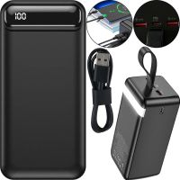 Зовнішній акумулятор Borofone Power Bank BJ14D 50000mah Black на 2 USB 22.5 W і USB-C 20W, УМБ Повербанк батарея з ремінцем для зарядки телефону Чорний