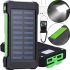 Портативний зарядний батарея Power Bank Solar JS-809 50000 mAh з сонячною панеллю і ліхтариком, зовнішній акумулятор повербанк для зарядки USB 2.1 A