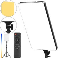 Светодиодная прямоугольная лампа Ring Light RL-24 100W LED прожектор 39x27см 3 режима свечения с пультом ДУ для студийной фото видео съемки от сети