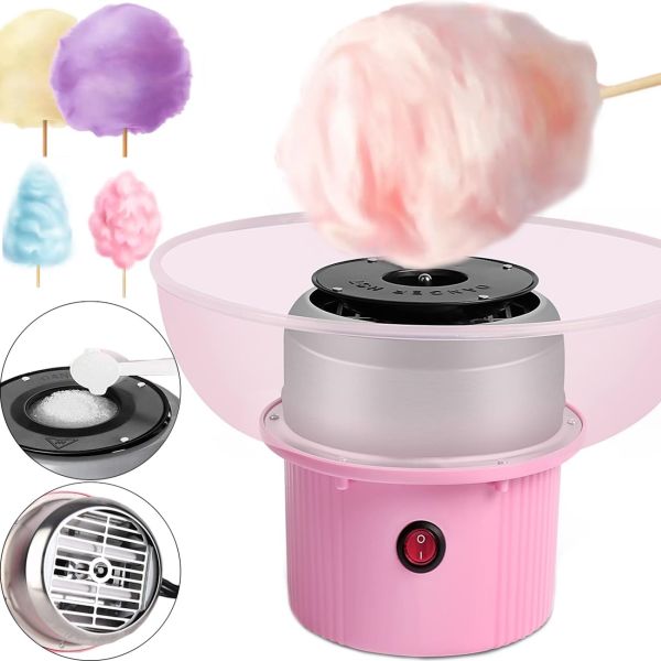 Міні апарат для приготування солодкої вати Cotton Candy Maker Ly-102 Pink, Машинка для виготовлення цукрової вати 500W для дому Рожевий