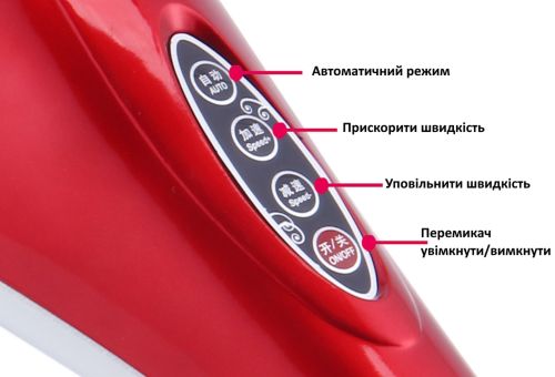 Інфрачервоний ручний масажер Dolfin KL - 98 / JT-889 електромасажер Дельфін великий для спини і шиї з насадками, великий антицелюлітний вібромасажер для всього тіла 39 см