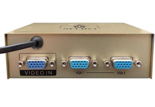 Спліттер VGA KV-FJ1502A Splitter, Комутатор 150MHz 2 Port два порти з адаптером розгалужувач VGA