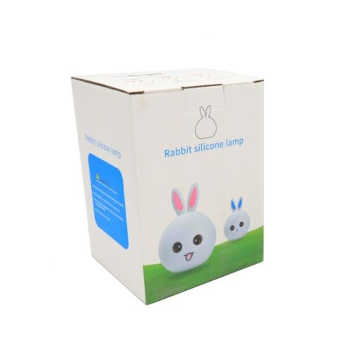 Дитячий нічник силіконовий зайчик Rabbit Silicone Lamp ZH-03 настільний бездротовий акумуляторний світильник лампа зайчик кролик з вушками LY-271