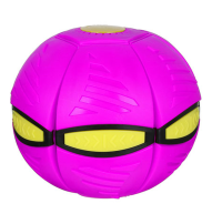Літаючий м'яч фрісбі Flat ball disk з LED підсвічуванням Сяючий складаний ігровий диск трансформер плоский для активних ігор на природі та вдома