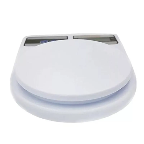 Электронные настольные весы от 1г до 7 кг SF-400, Кухонные весы с Led дисплеем с круглой платформой для взвешивания продуктов Белые