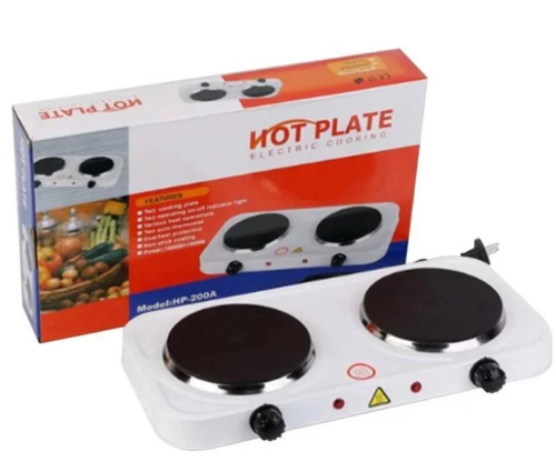 Настільна електроплита Hot Plate Electric Cooking JX-2020A 2000W на 2 конфорки диск двоконфорочна електрична плита з термостатом на 5 положень