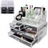 Настільний акриловий органайзер акриловий Cosmetic Storage Box для косметики і дрібниць, косметичний бокс з висувними ящиками прозорий